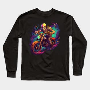 Epic Skeleton Motorcycle Long Sleeve T-Shirt